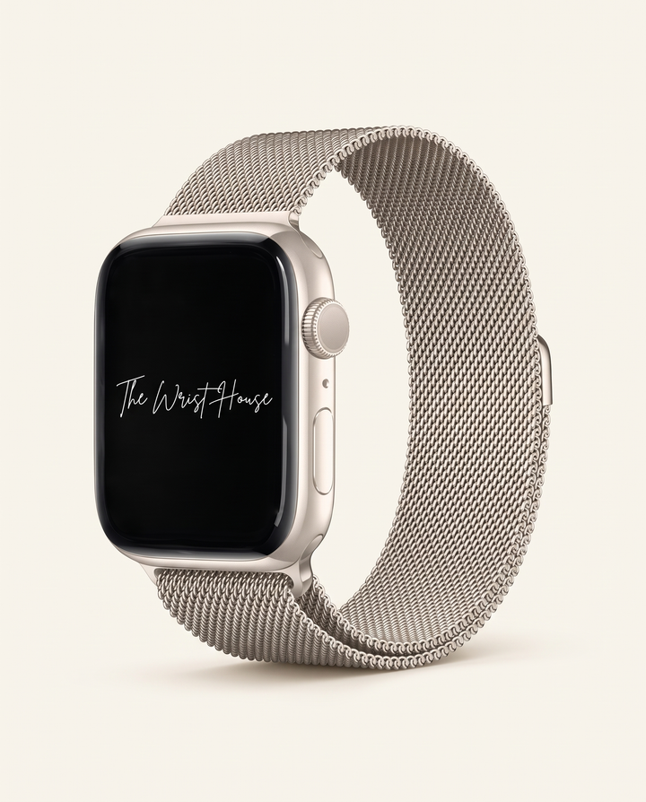 Women's starlight milanese mesh band for Apple Watch with magnetic clasp