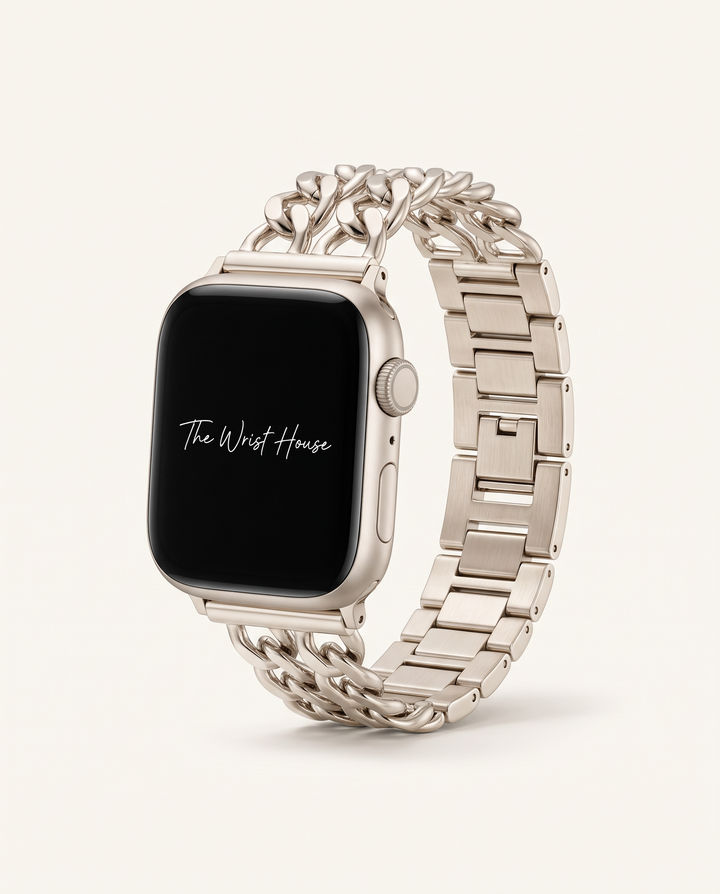 Women's starlight double chain band for Apple Watch, chunky link bracelet